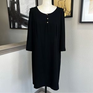 GERARD DAREL black crepe shift dress